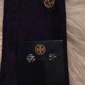 Tory Burch Small T Logo Stud Earrings
